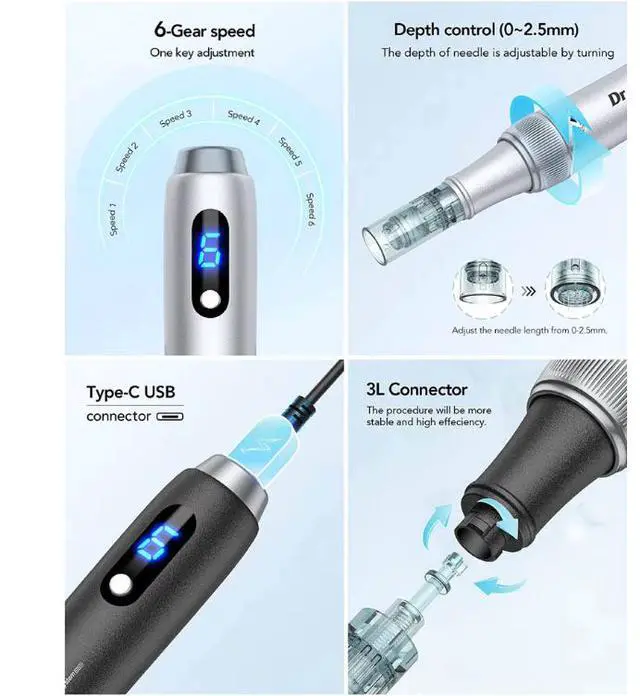 Alt view image 4 of 7 - Dr.pen M7S Microneedling Facial Skin Care Derma Pen Micro Needling Pen MTS Electric Massager Collagen Regeneration Anti-wrinkle Tools