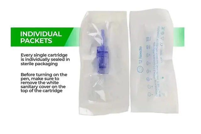 Alt view image 7 of 7 - Dr.Pen A6 Microneedling Skin Pen Cartridges Micro Needling Therapy Systems for Face Hair Treatment 10pcs Round Nano