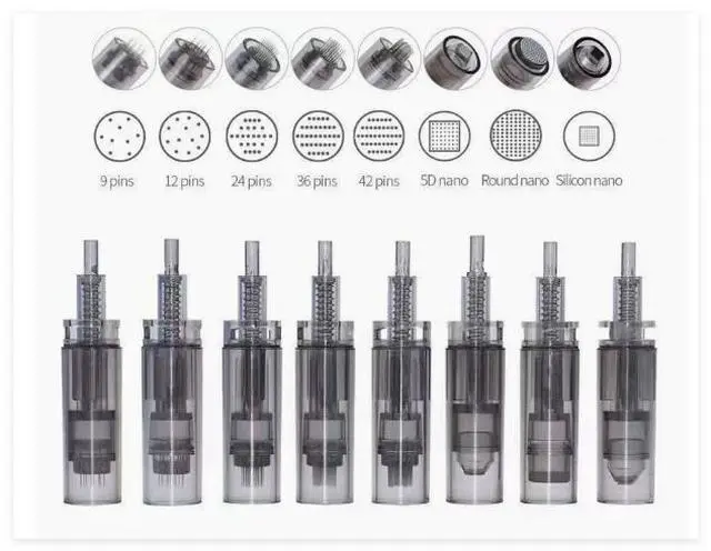 Alt view image 4 of 6 - Dr.Pen A7 Microneedling Pen Cartridges Screw Needle Waved Cartridge Skin Pen Micro Needling 10pcs 3D Nano