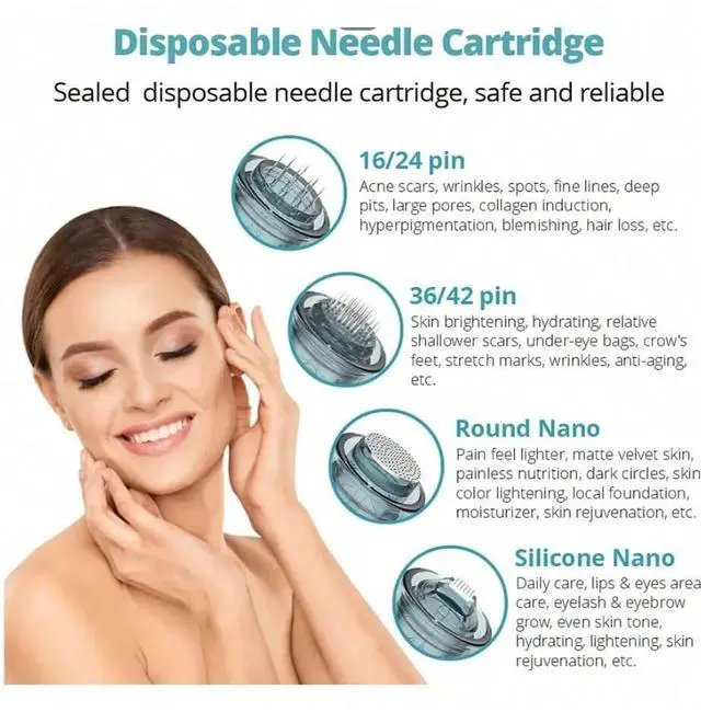 Alt view image 4 of 7 - Dr.Pen M8 M7S Screw Needle Waved Cartridge Skin Pen Micro Needling Cartridges 10pcs 24pin