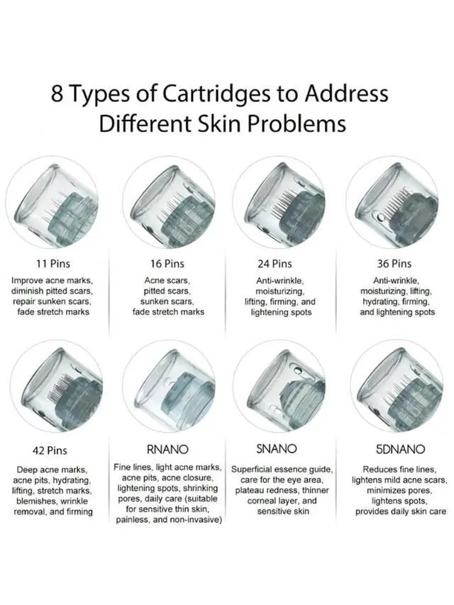 Alt view image 3 of 7 - Dr.Pen M8 M7S Screw Needle Waved Cartridge Skin Pen Micro Needling Cartridges 10pcs 5D Nano