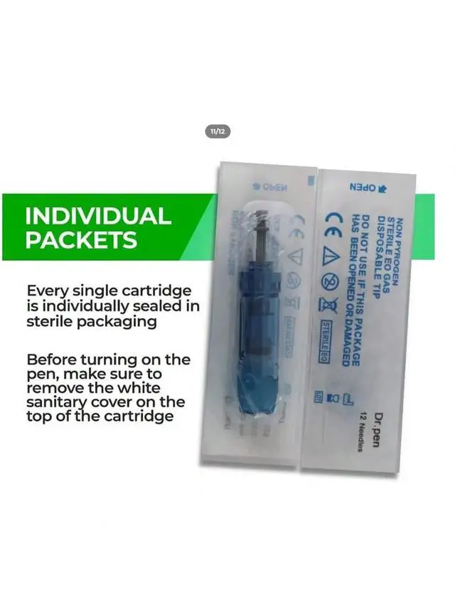 Alt view image 2 of 7 - Dr.Pen M8S/A8S/A9/A11 Screw Needle Waved Cartridge Skin Pen Micro Needling Cartridges 10pcs 42pin