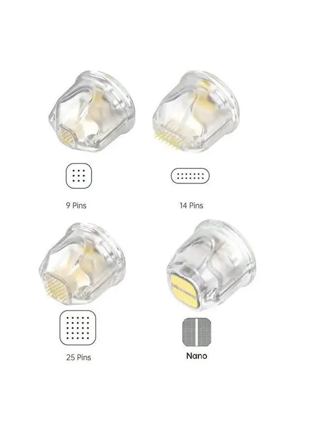 Alt view image 4 of 7 - Bio Pen Q2 Cartridges Tips Replacement Heads Screw Needle Cartridge Skin Pen Micro Needling Cartridges 10pcs 25pin