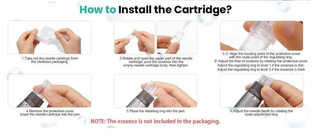 Alt view image 2 of 7 - Hydra Pen H3/H5 Cartridges Tips Replacement Heads Screw Needle Cartridge Skin Pen Micro Needling Cartridges