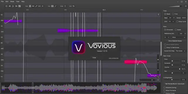 Alt view image 4 of 4 - Vovious Intelligent voice correction, accurate pitch editing, adjustment, vibrato modulation, post mixing effects plugin