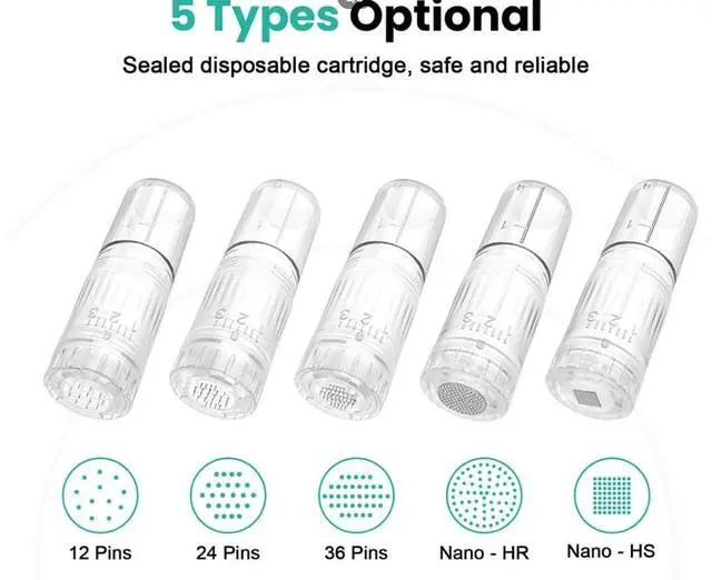 Alt view image 4 of 7 - Hydra Pen H5 Mesotherapy Serum Applicator Beauty and Care Derma Microneedling Pen EMS Pen 10pcs Square Nano