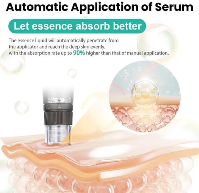 Alt view image 6 of 7 - Hydra Pen H5 Mesotherapy Serum Applicator Beauty and Care Derma Microneedling Pen EMS Pen 10pcs Square Nano