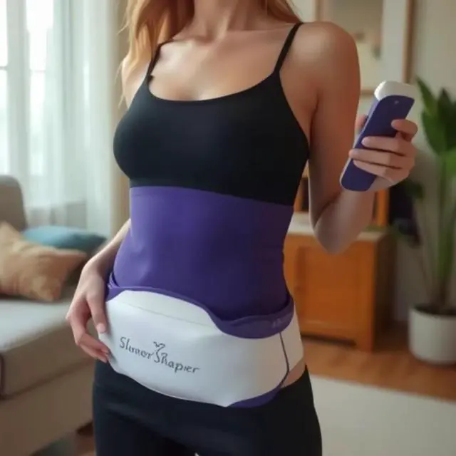 Alt view image 4 of 6 - Slender vshaper Electric Massage Belt Fat Burning Oscillate Slimming Belt Vibration Belt slender shaper Waist With Vibrating Motor Massage Leg