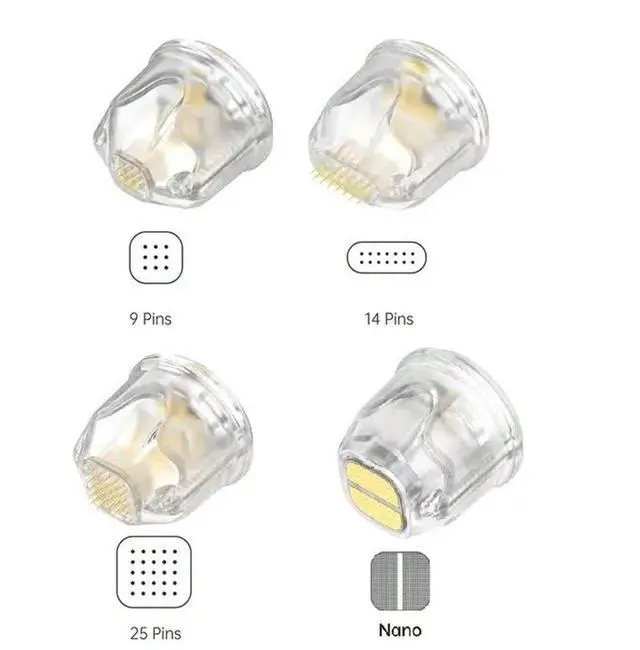 Alt view image 4 of 7 - Bio Q2 Pen EMS Light Therapy One-touch Pause Function Derma pen Derma roller for Face Care Anti Winkle 10pcs 9pin