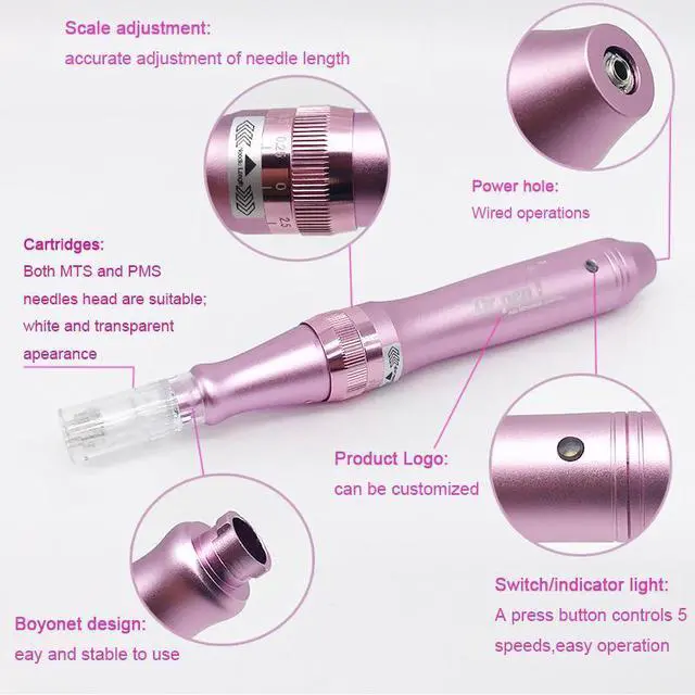 Alt view image 6 of 6 - Dr.pen M7 Microneedling Pen Skin Rejuvenation Pen Adjustable Speed Pink Electrical Beauty Equipment Skin Care Wrinkles Treatment