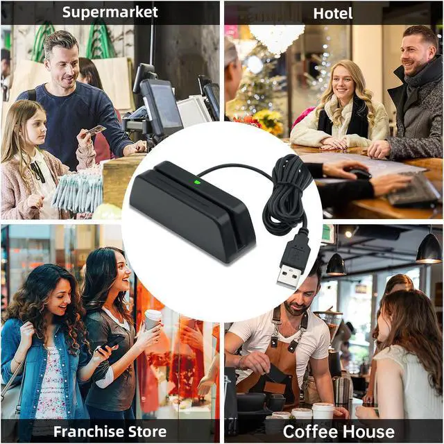 Alt view image 5 of 5 - MSR123 USB Magentic stripe Swipe card reader track 3 POS reader