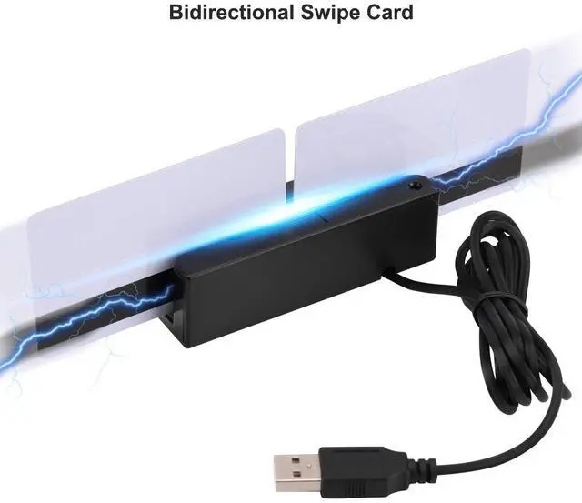 Alt view image 3 of 6 - Deftun MSR90 USB Swipe Magnetic Credit Card Reader 3 Tracks Mini Smart Card Reader MSR605 MSR606