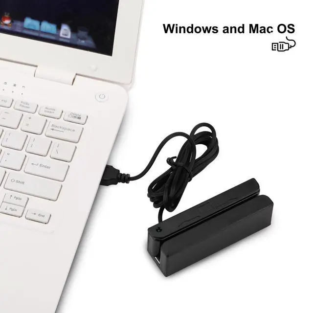 Alt view image 4 of 6 - Deftun MSR90 USB Swipe Magnetic Credit Card Reader 3 Tracks Mini Smart Card Reader MSR605 MSR606