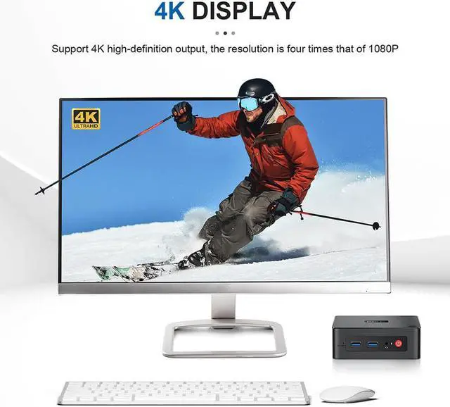 Alt view image 3 of 7 - Beelink GK Mini Intel Celeron J4125 Windows 11 Pro Quad Core Mini PC DDR4 Mini Computer 4K Dual HDMI Dual WiFi BT4.0 1000 LAN 8GB / 256GB SSD