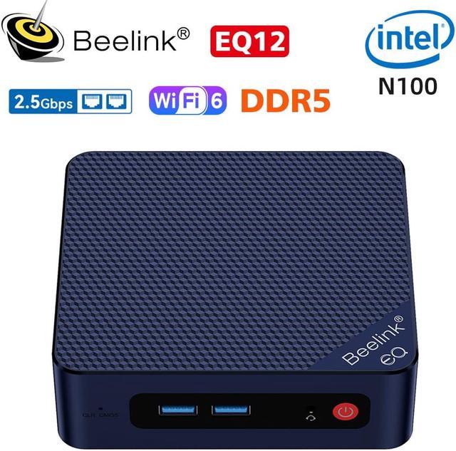 Beelink EQ12 Intel 12th N100 Mini PC Windows 11 DDR5 8/16GB 500GB NVME SSD  Support 2.5GbpsType C Gaming Computer 16GB RAM / 512G SSD