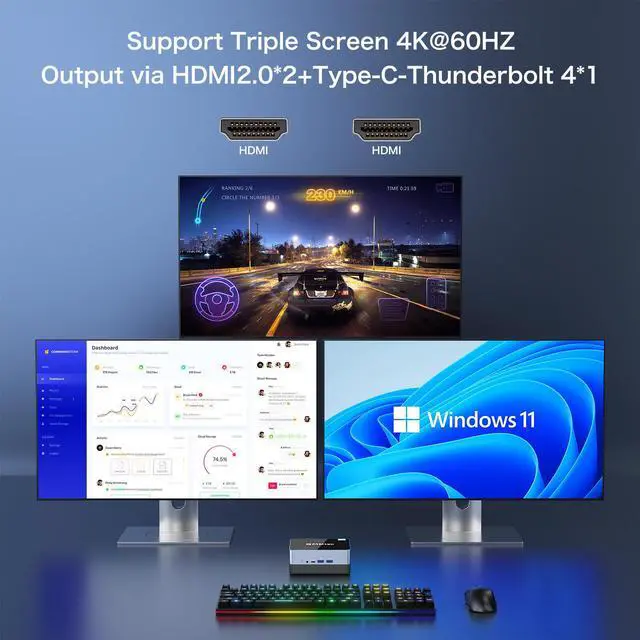 Alt view image 4 of 7 - GMKtec KB2 PLUS Mini PCIntel Nuc i5-1135G7 4-Core(up to 4.2GHz) 16GB RAM 512GB NVME SSD Mini Computers Windows 11 Pro USB 3.2