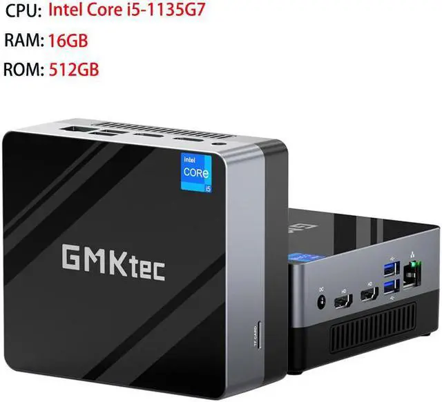 Alt view image 7 of 7 - GMKtec KB2 PLUS Mini PCIntel Nuc i5-1135G7 4-Core(up to 4.2GHz) 16GB RAM 512GB NVME SSD Mini Computers Windows 11 Pro USB 3.2