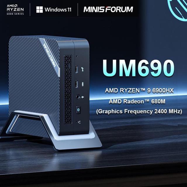 MINISFORUM UM690 Mini PC AMD Ryzen 9 6900HX AMD Radeon 680M DDR5