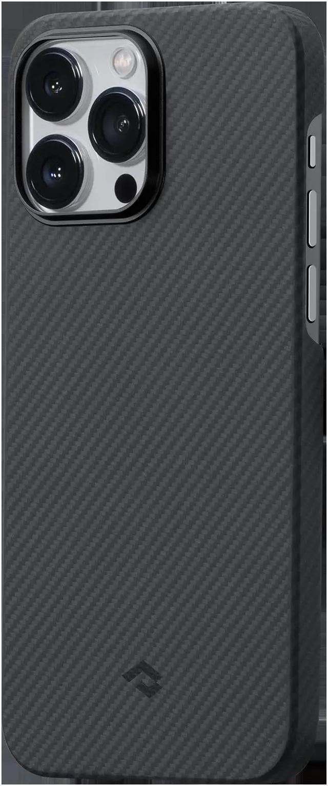 Alt view image 2 of 4 - PITAKA MagEZ Case for iPhone 14 Pro- 600D Black/Grey Twill