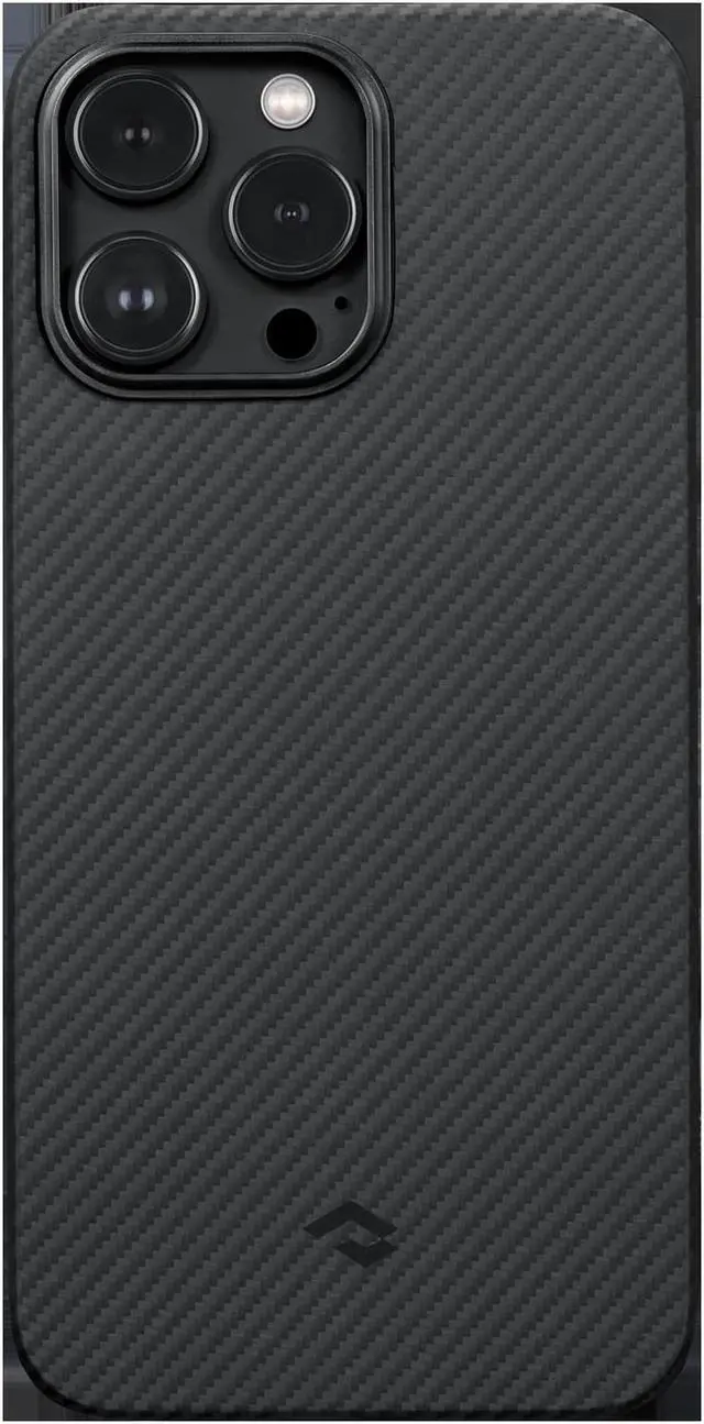 Main image of PITAKA MagEZ Case for iPhone 14 Pro- 600D Black/Grey Twill