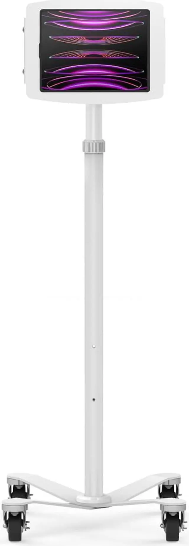 Main image of Compulocks iPad Pro 12.9" (3-6th Gen) Space Enclosure Medical Rolling Cart Extended White