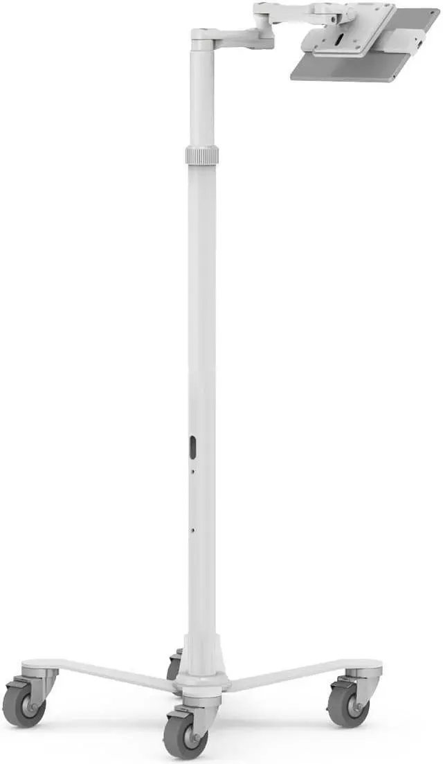 Alt view image 2 of 3 - Compulocks Universal Tablet Cling Medical Rolling Cart Extended White