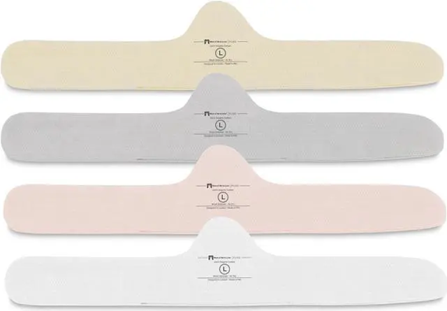 Main image of More of Me to Love Organic Cotton Bra Liner 4-Pack Large (Pearl White, Blush Pink, Stone Gray, Fawn Beige)