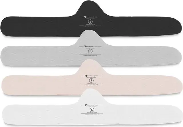 Main image of More of Me to Love Organic Cotton Bra Liner 4-Pack Small (Pearl White, Blush Pink, Stone Gray, Onyx Black)