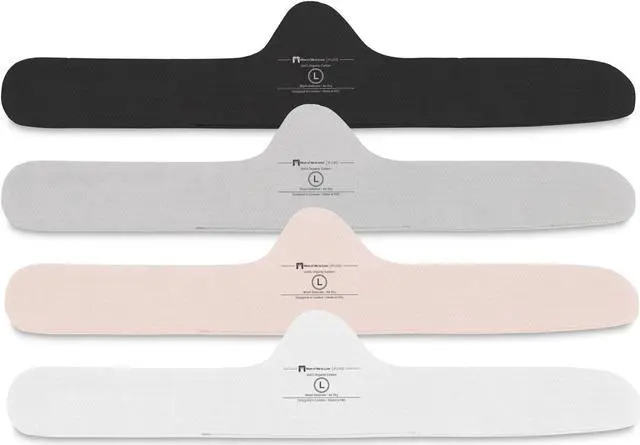 Main image of More of Me to Love Organic Cotton Bra Liner 4-Pack Large (Pearl White, Blush Pink, Stone Gray, Onyx Black)