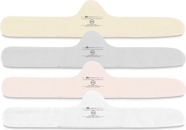 More of Me to Love Organic Cotton and Bamboo Bra Liner 4-Pack XX-Large  (Pearl White, Blush Pink, Stone Gray, Fawn Beige) 