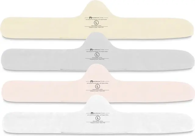 Main image of More of Me to Love Organic Cotton and Bamboo Bra Liner 4-Pack Large (Pearl White, Blush Pink, Stone Gray, Fawn Beige)