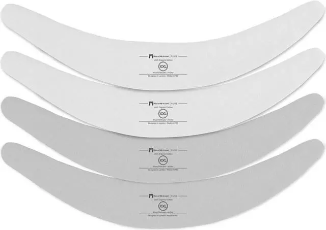 Main image of More of Me to Love Organic Cotton Tummy Liner 4-Pack XX-Large (2 x Pearl White and 2 x Stone Gray)