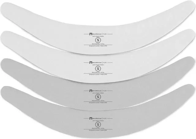 Main image of More of Me to Love Organic Cotton Tummy Liner 4-Pack Small (2 x Pearl White and 2 x Stone Gray)