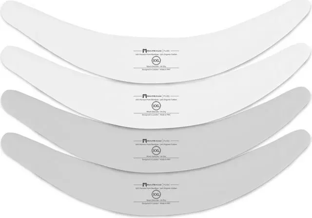 Main image of More of Me to Love Organic Cotton and Bamboo Tummy Liner 4-Pack XX-Large (2 x Pearl White and 2 x Stone Gray)