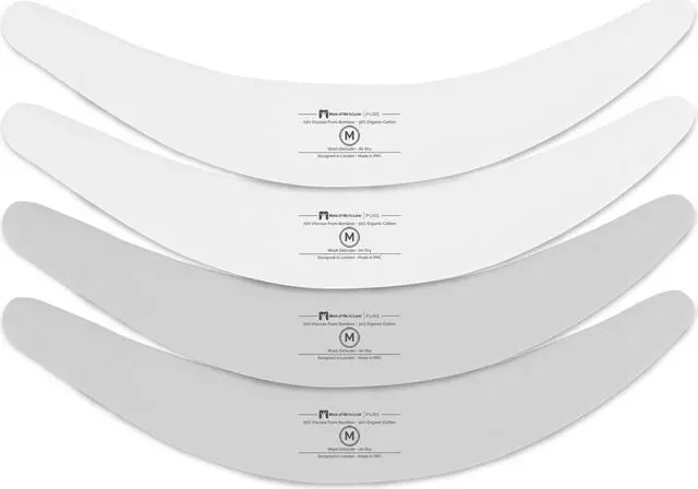 Main image of More of Me to Love Organic Cotton and Bamboo Tummy Liner 4-Pack Medium (2 x Pearl White and 2 x Stone Gray)