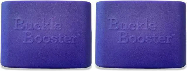 Main image of Buckle Booster Seat Belt Receptacle Raiser, Long Neck Pullover Style, Purple, Free Sticker Pack Included