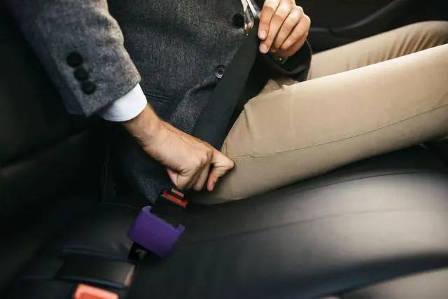 Alt view image 6 of 7 - Buckle Booster Seat Belt Receptacle Raiser, Long Neck Pullover Style, Purple, Free Sticker Pack Included