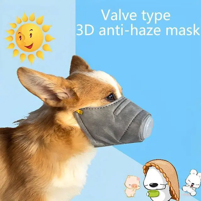 Alt view image 2 of 6 - 3 Pcs Adjustable Gas Mask for Dogs - Reusable, Breathable Air Filter and Respirator Muzzle for Large and Small Dogs