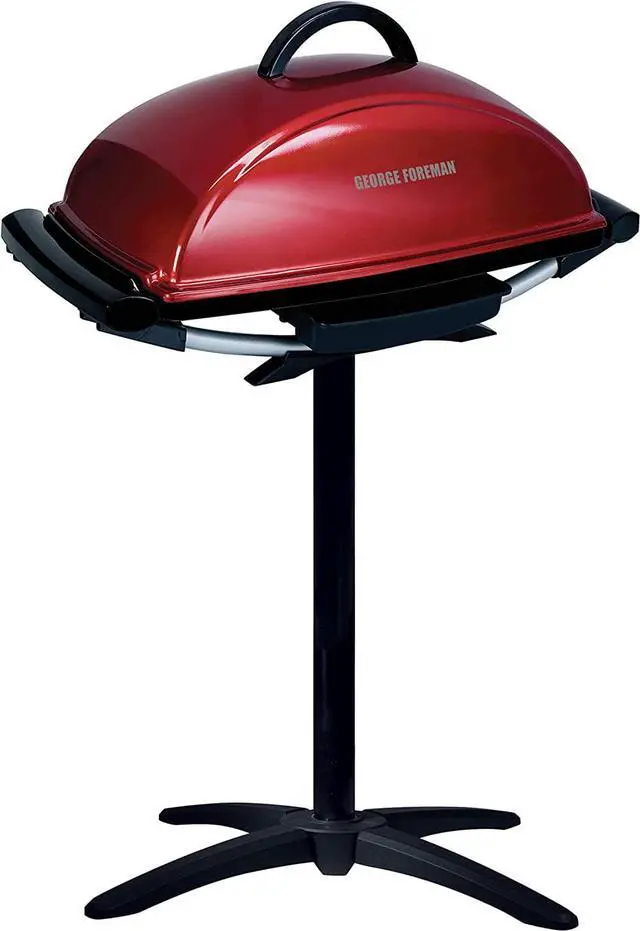 Main image of George Foreman Indoor Outdoor Electric Grill, Non-Stick Grill Griddle Plate, Healthy Grilling Drip Tray Reduces Fat, Portable Barbeque