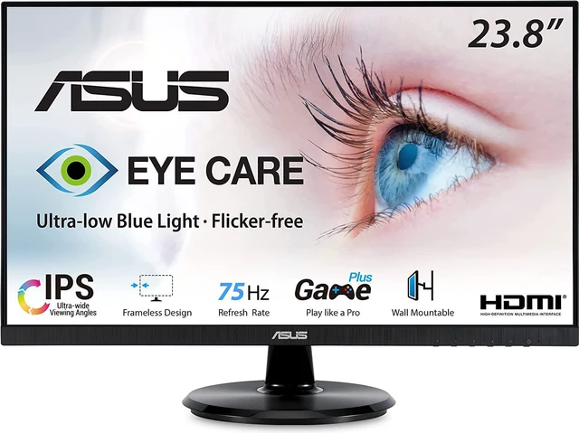 Main image of VA24DQ 24 Inch 1080P Computer Monitor, HDMI, DisplayPort, VGA, Speaker