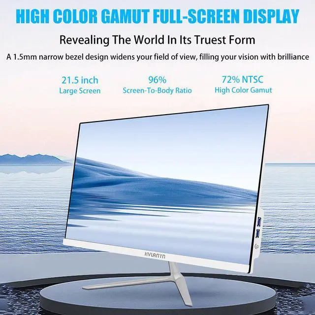 Alt view image 4 of 7 - HVLANYN All In One Computer PC Desktop Set I3-2310M Dual core four thread 2.3GHz 23.8 inch Brand New With SSD 256G