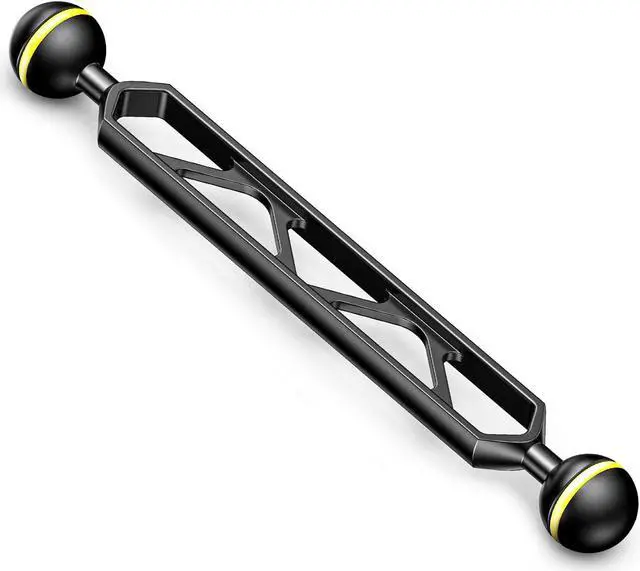 Main image of Seafrogs 9" Double Ball Aluminum Alloy Extension Arm, 1" Ball Head Connector Underwater Arm for Strobe/Video Light/Diving Camera Tray, Integrated Without Glue, Waterproof, and Rustproof