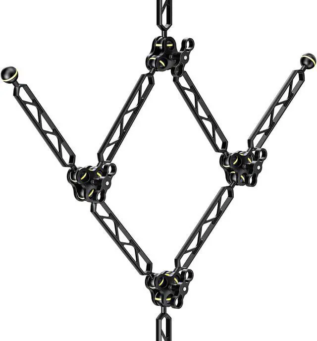 Alt view image 5 of 6 - Seafrogs 9" Double Ball Aluminum Alloy Extension Arm, 1" Ball Head Connector Underwater Arm for Strobe/Video Light/Diving Camera Tray, Integrated Without Glue, Waterproof, and Rustproof