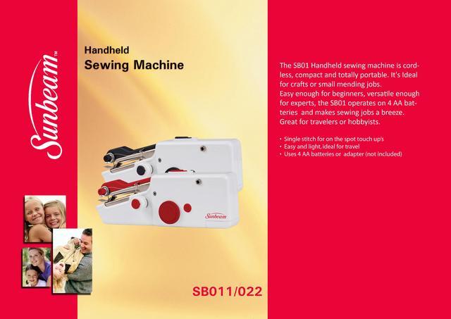 Portable Cordless Handheld Sewing Machine Sunbeam Handheld Sewing