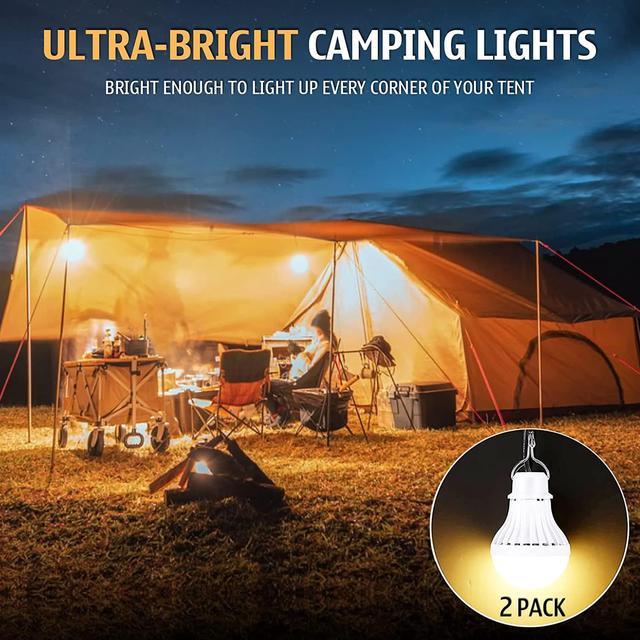 LED Camping Lights USB Lantern for Emergencies, 5W Lanterns with Simple  Switch for Power Outages Hurricane Storm Camping Lamp with USB Splitter  Y-Cable, Warm White(Pack of 2, 8.2FT Cord) 