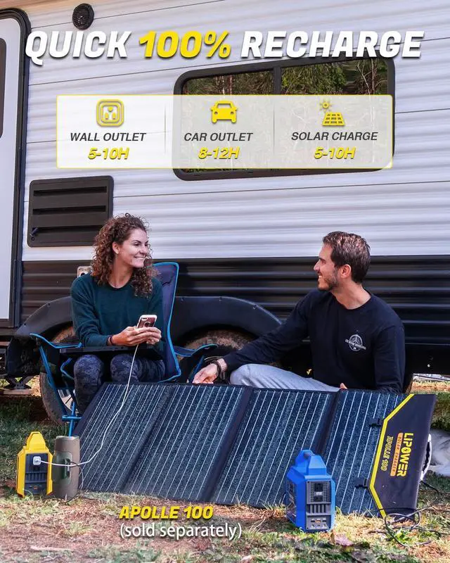 Alt view image 7 of 7 - 300W Portable Power Station, Average 25 Phone Recharges, 1-4 Nights for CPAP, 296Wh Portable Solar Powered Generator Battery Supply for RV Camping, Emergency, Power Outages