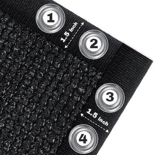 Alt view image 7 of 7 - Egsiaanu Fence Privacy Screen, 4'x50' Outdoor Balcony Shade Cloth with 90% Shade Rating, 170 GSM Polyethylene Fabric Black, 80PCS Zip Ties Included