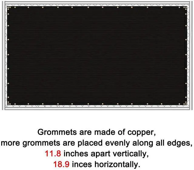 Alt view image 4 of 6 - HOPDAY Fence Privacy Screen, 6'x50' Outdoor Balcony Shade Cloth with 90% Shade Rating, 170 GSM Polyethylene Fabric Green, 80PCS Zip Ties Included Black