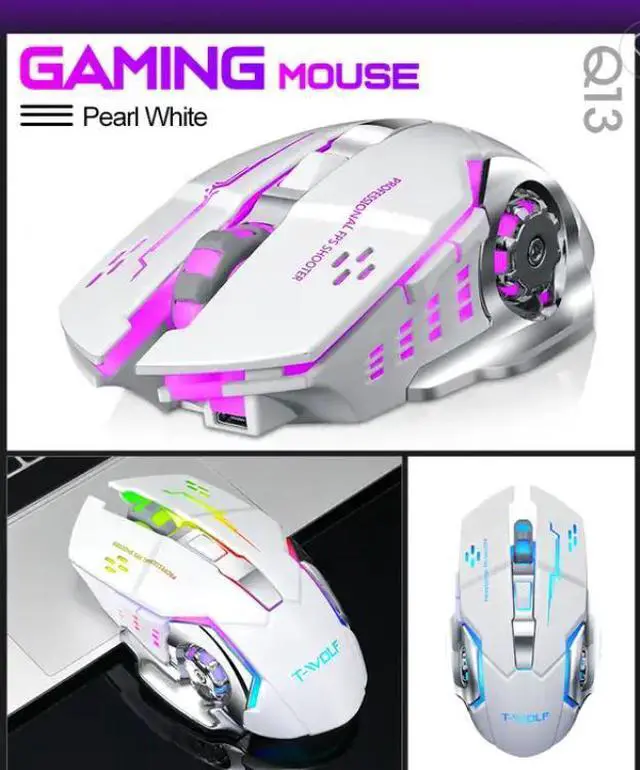 Main image of Mechanical E-Sports 2.4G USB Computer Gaming Mouse with RGB Color LED for PC Laptop