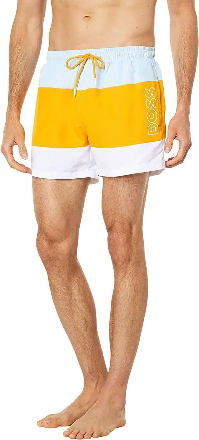 Main image of Hugo Boss Coco Swim Shorts Open Yellow Swim Shorts Trunks
